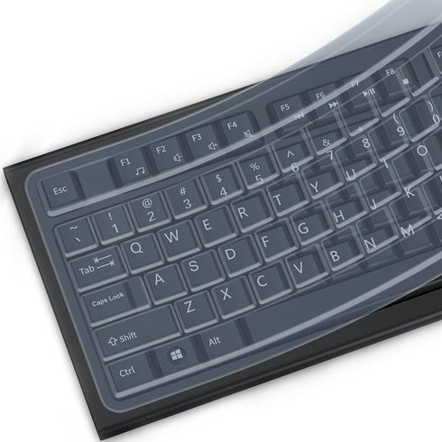 (2 Pack) Universal Clear Anti-Dust Keyboard Skin Protector Cover for 104/107 Keys Standard Desktop Keyboard Reusable Waterproof Keyboard Cover...